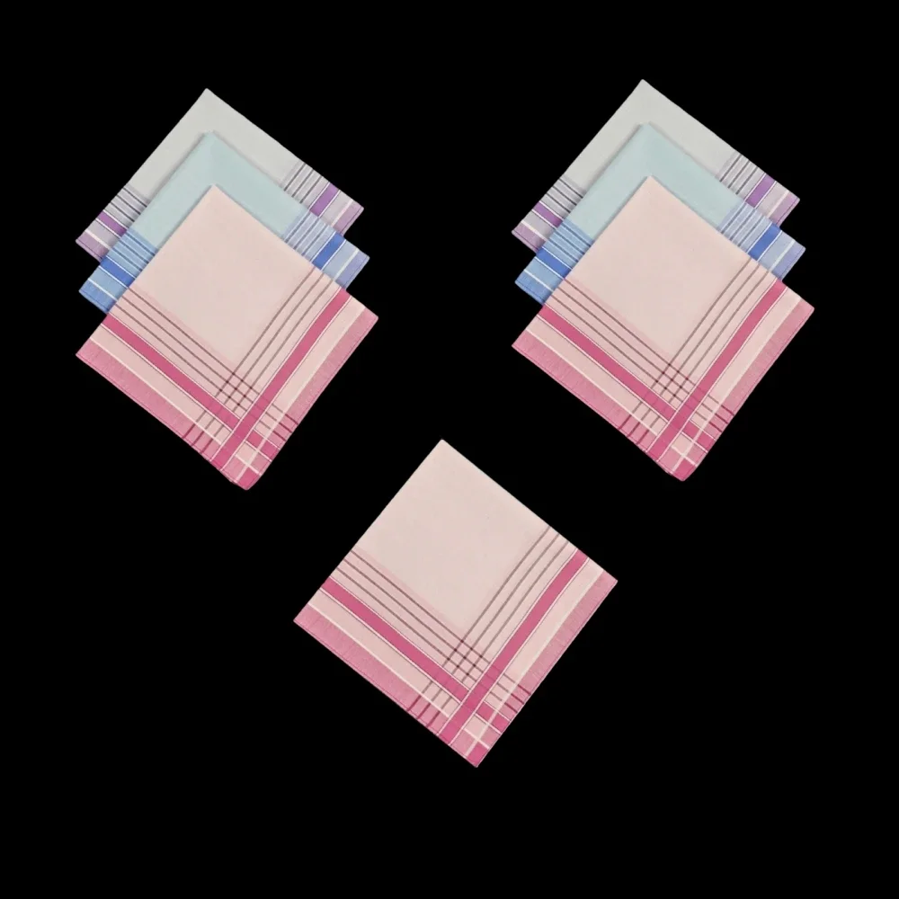 7 قطعة الغزل مصبوغ رقيقة النسيج الساتان منديل أسبوع واحد دعوى 29 سنتيمتر/11.4in مجموعة عصرية ل الأعمال لباس غير رسمي