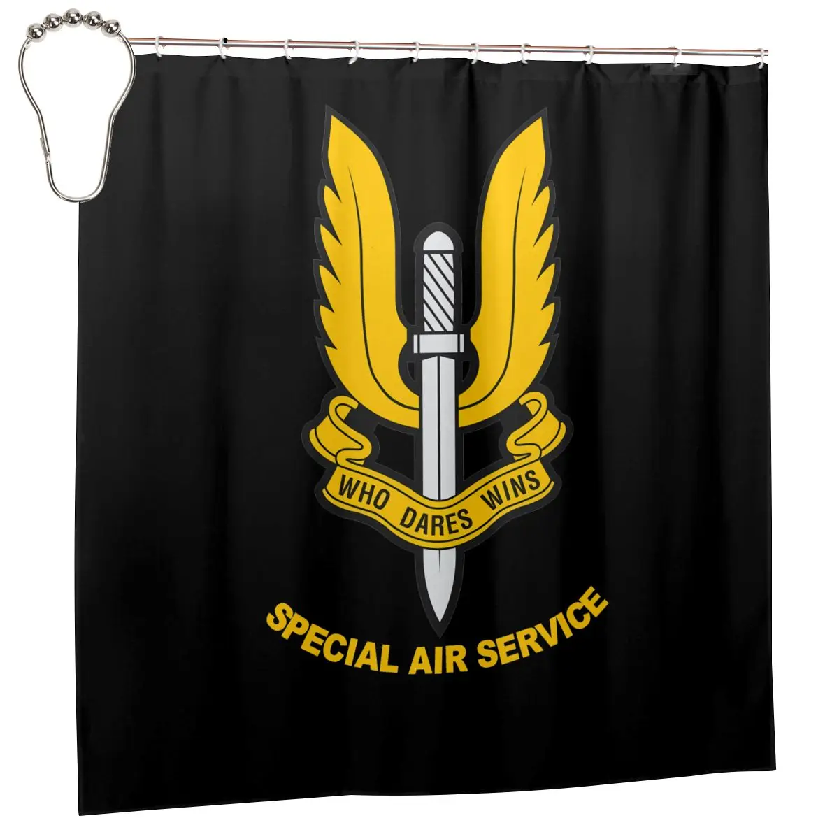 Sas Special Air Service British Forces Elite He Who Dares Wins Shower Curtain Bathroom Curtain Nordic Polyester