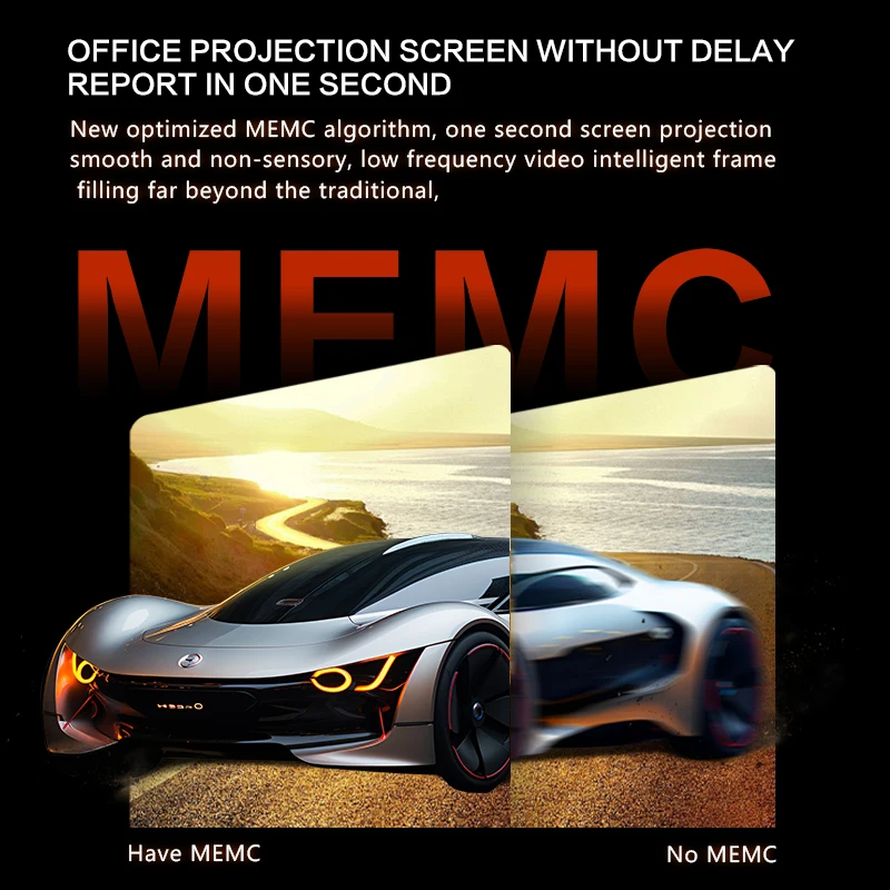 4K Android Smart WiFi Projector Portable 3D 1080P Pocket Home Theater Education LED Lamp 2G Optional Battery US Plug Outdoor Use