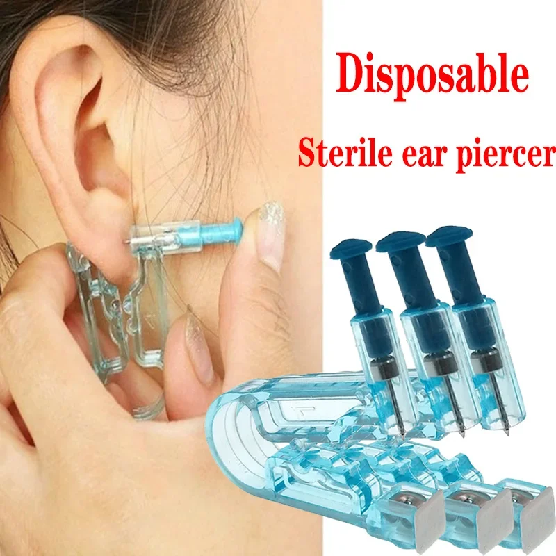 

1pcs Disposable Sterile Ear Nail Piercer Painless Quick Ear Nose Piercing Tool Puncture Gun Kit Without Inflammation