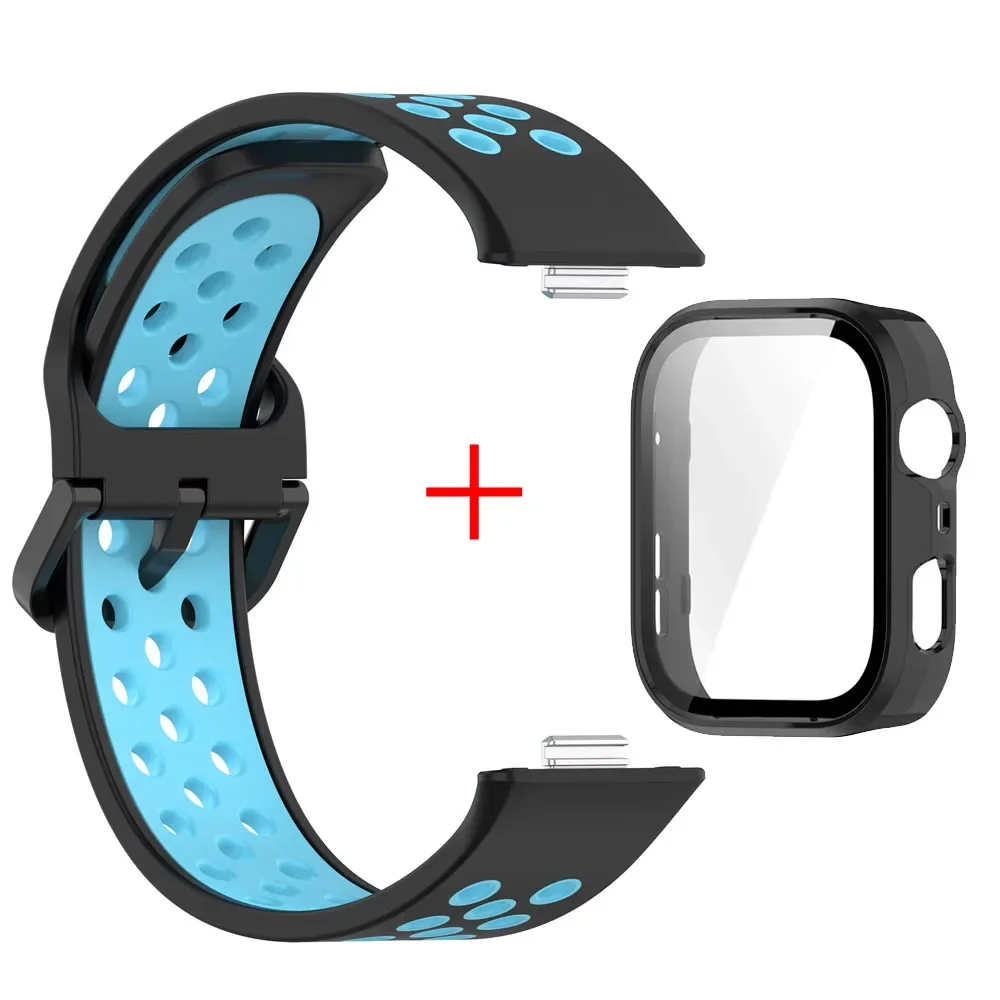 Silicone Strap HD PC Case Two-piece for Huawei Watch Fit 5/5 Pro Anti-shell Wristband Accessories for Huawei Watch Fit 4/4 Pro/3