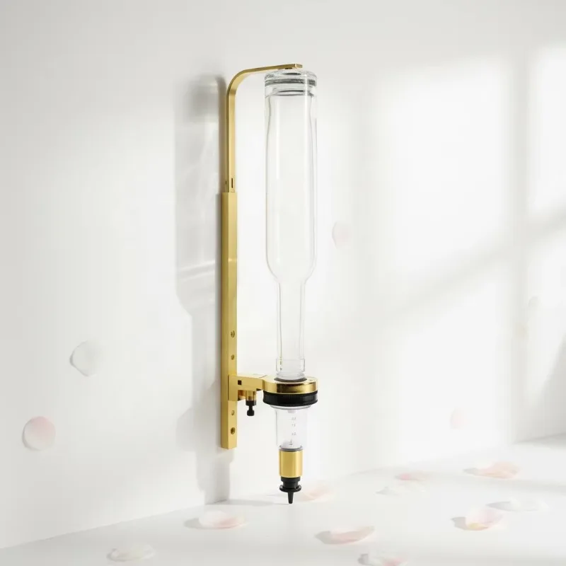 Golden Wall Mount Dispenser With 375ml/500ml/750ml Glass Bottles Essential Oil Container For Wedding Scene Decoration