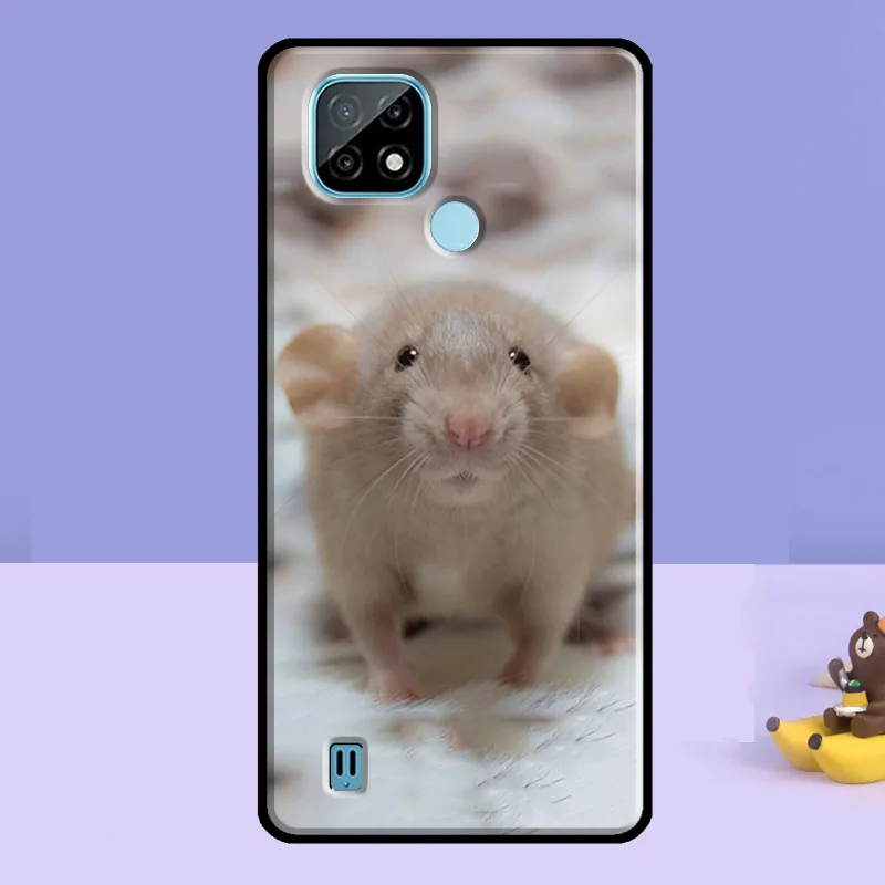 The Peeking Rat Cute Cartoon For OPPO Realme GT Master 7 8 Pro 8i C21 GT Neo 2 Case For OnePlus 8T 9R 9RT 8 9 Pro Nord2