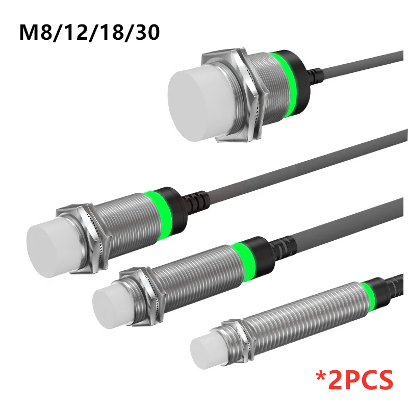 

2Pcs Long Distance M12 Proximity Switch 3 Wires Sensor M8 M18 M30 Metal Induction Inductive Proximity Switch Supports Customizat