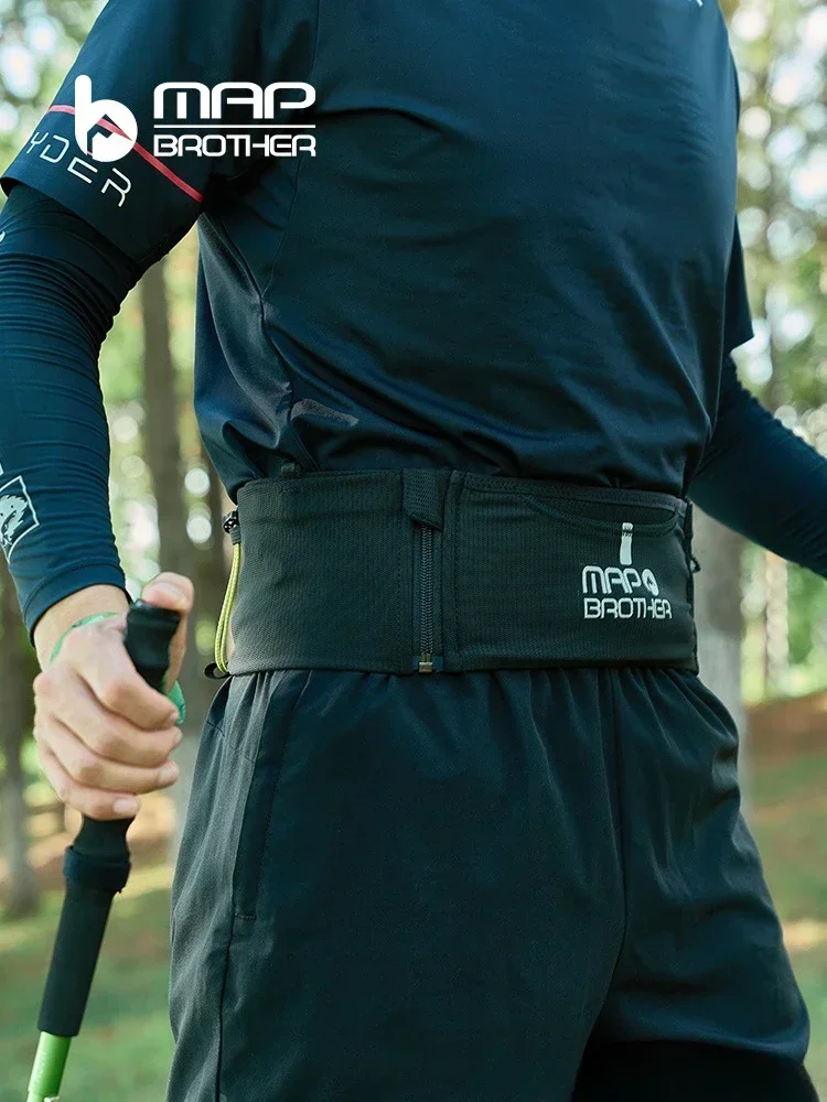 

MAP BROTHER W1003 New Unisex Sports Waist Pack Zipper Off-Road Running Lightweight Travel Fanny Suitable for Pocket Key Wallet