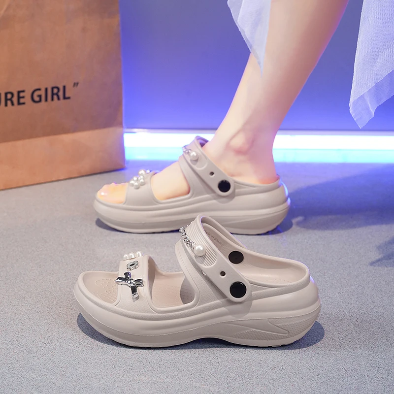 Women's Eva Platform Slides, Thick Sole Non-slip Casual Shoes_voghion.com