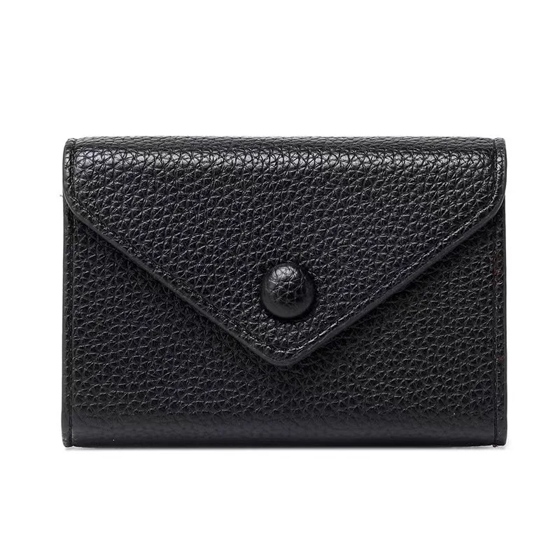 Portable Leather Wallets Thin Style Women Wallets Zipper Coin Bag Fashionable Elegant ID Card Purse Mini Short Money Bag