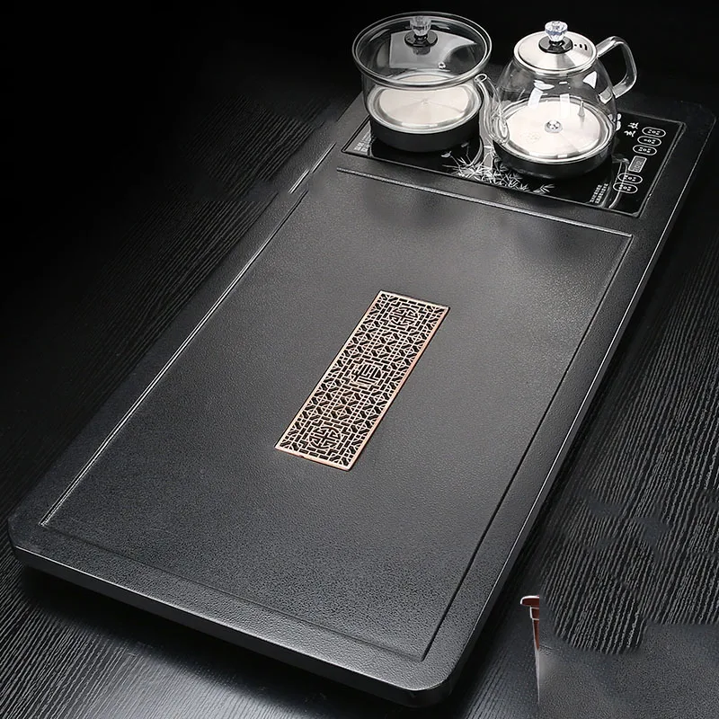 

Chinese Drainage Tea Tray Wood Plates For Food Desk Plate Storage Ceramic Tea Tray Hospitality Rectangle Bandejas Home Products