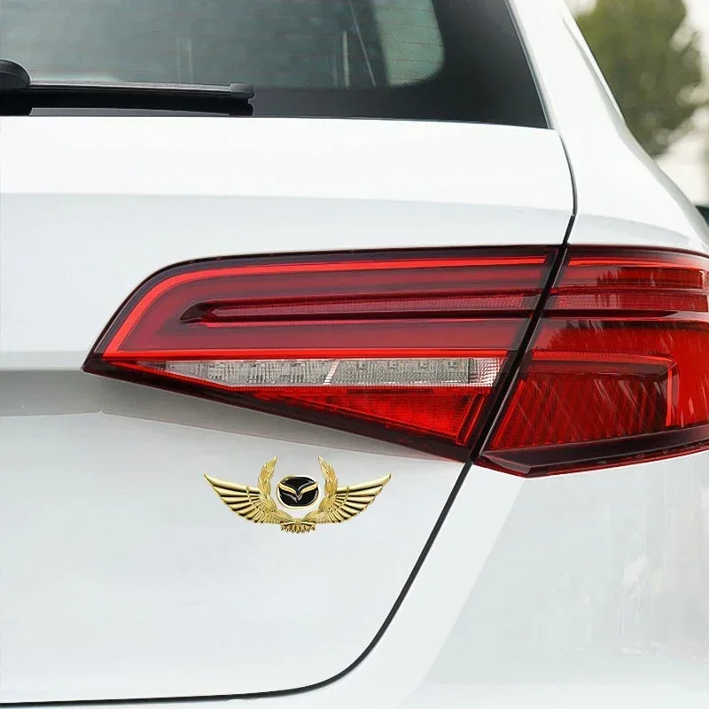 3D Metal Car Front Hood Wings Emblem Side Badge Sticker Decal for Mazda Axela 3 5 6 RX8 RX7 MX3 6 Atenza MX5 CX9 CX5 CX7 323 626