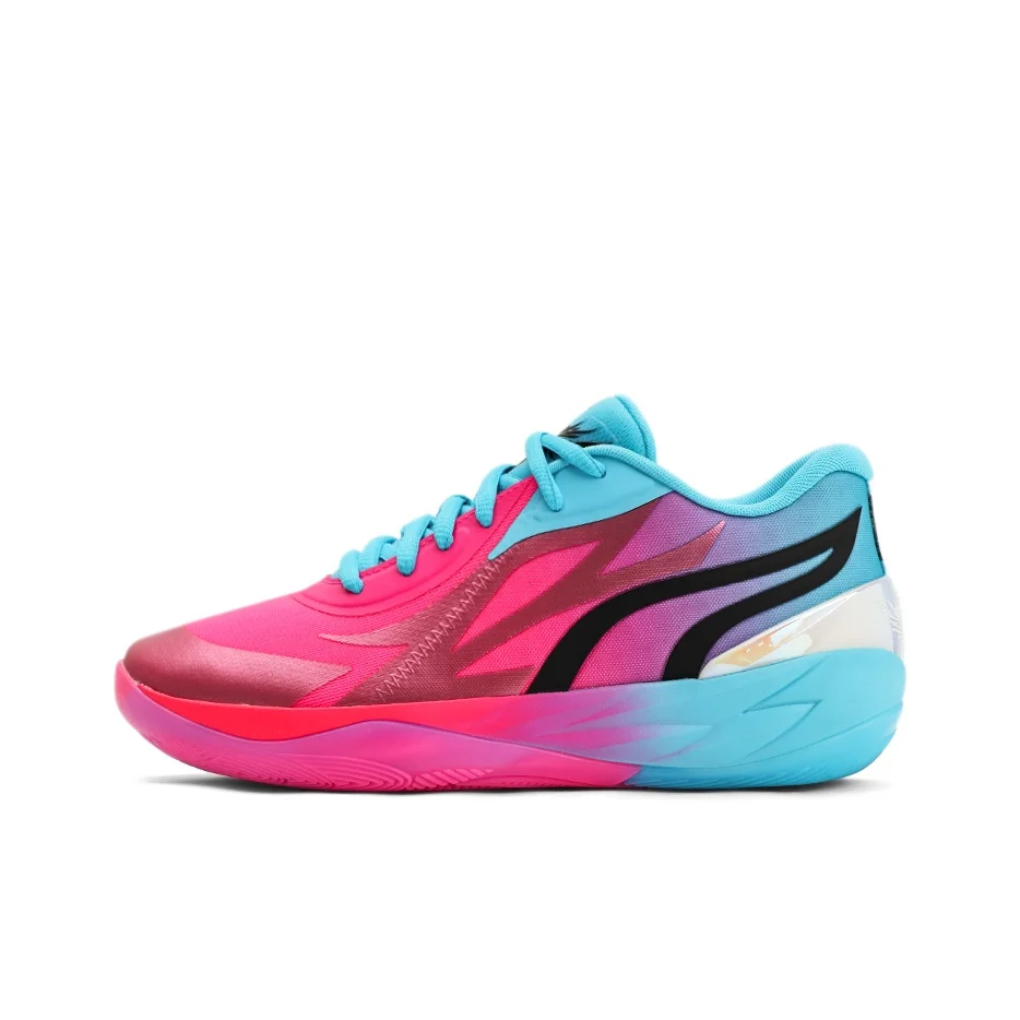 PUMA MB.02 Basketball Shoes Men's Low Top Pink/Blue 378783-01