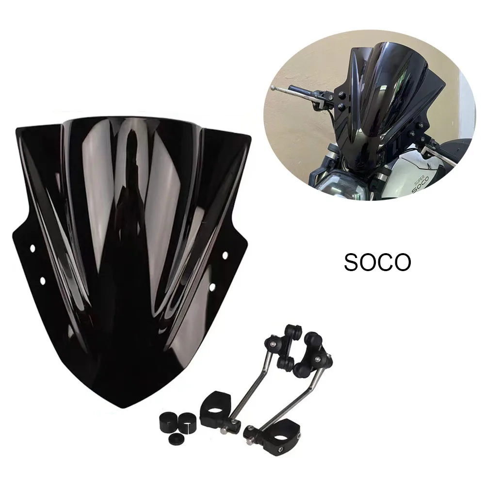 Motorcycle New Fit Super Soco Tc Ts TcMax Dedicated Front Windshield Wind Deflector For Super Soco TS / TC / TCMAX