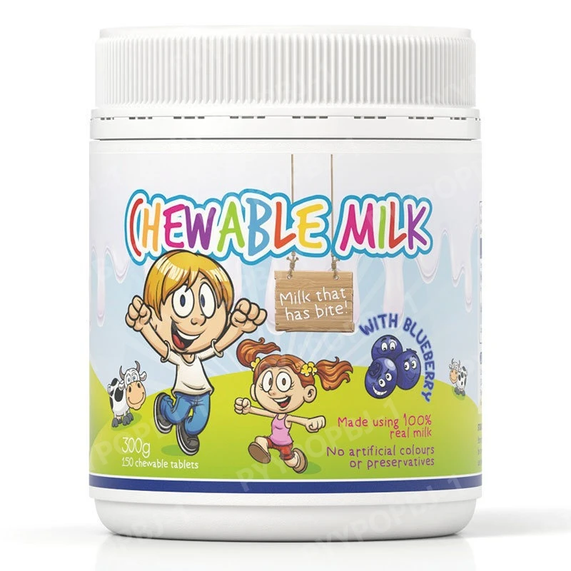

Chewable Milk with Blueberry 100% Real Milk 150 Tablets No Artificial Additives Daily Health and Nutritional Supplements