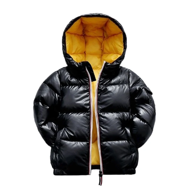 Boys Girls Hooded Down Jackets Kids Coats Winter Kids Warm Top Toddler Zipper Children Outerwear Costume