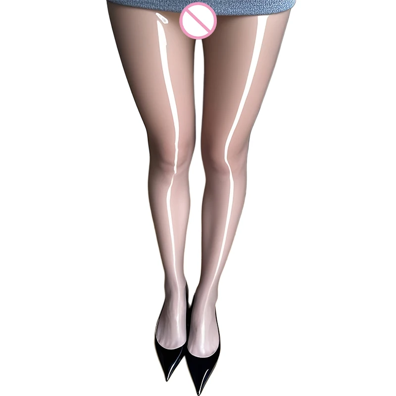 1 Stück Hochwertige Elastische Glänzende Transparente Strumpfhose Damen Hochglanz-Pferdeöl-Strümpfe Übergröße Dünne Strumpfhose