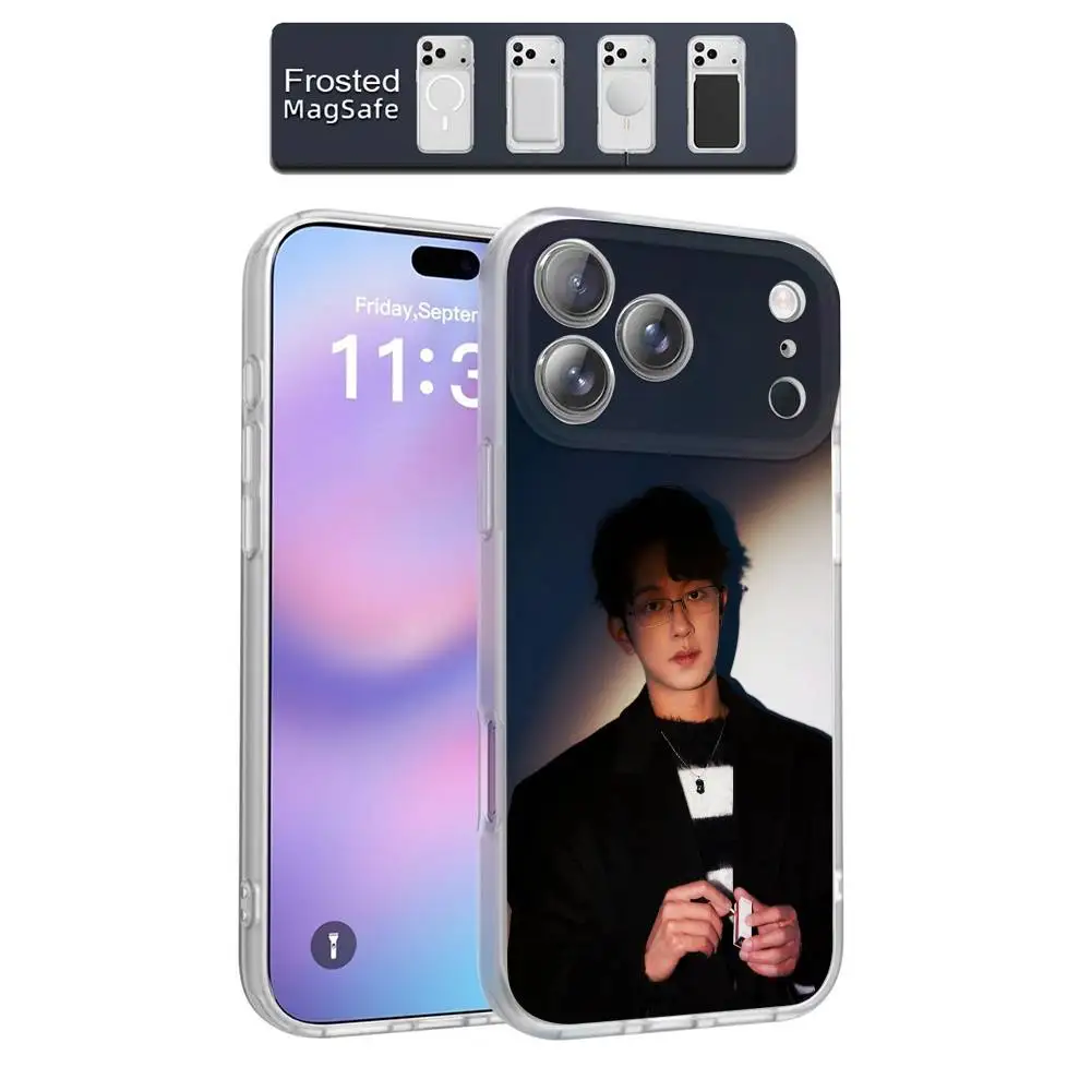 حافظة هاتف Seeky Pei en L-Li لهاتف iPhone 17,16,15,14,13,12,11,Pro,Max,Plus,E,Air,Mini Magnetic Magsafe Frosted Clear #2