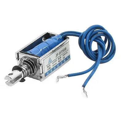 JF-0730B DC 12V/DC24V 300mA Linear Pull Type Open Frame Solenoid Electromagnet