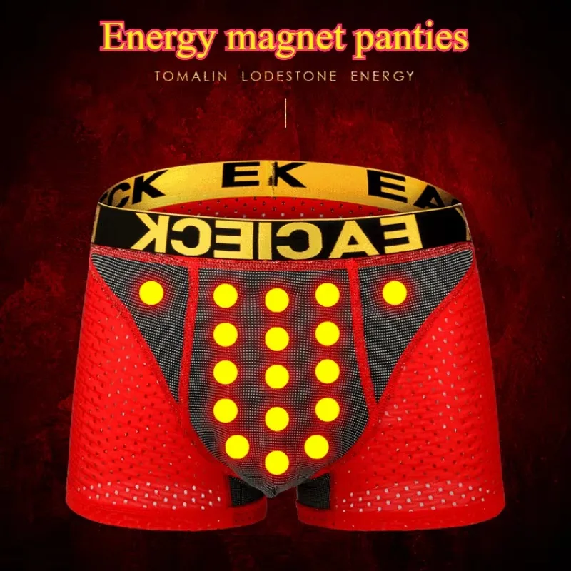 3D Man Magnetic Therapy Underwear for Health Care Prostate Boxers Low Waist Massage Magnet Panties Prolong Time of Sex Lingerie - Image 2