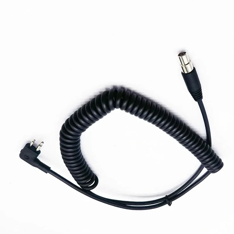 Адаптер-кабель M-plug для рации Motorola на разъем Mini XLR5, спиральный, для радиогарнитуры военной авиации и вертолетов GA