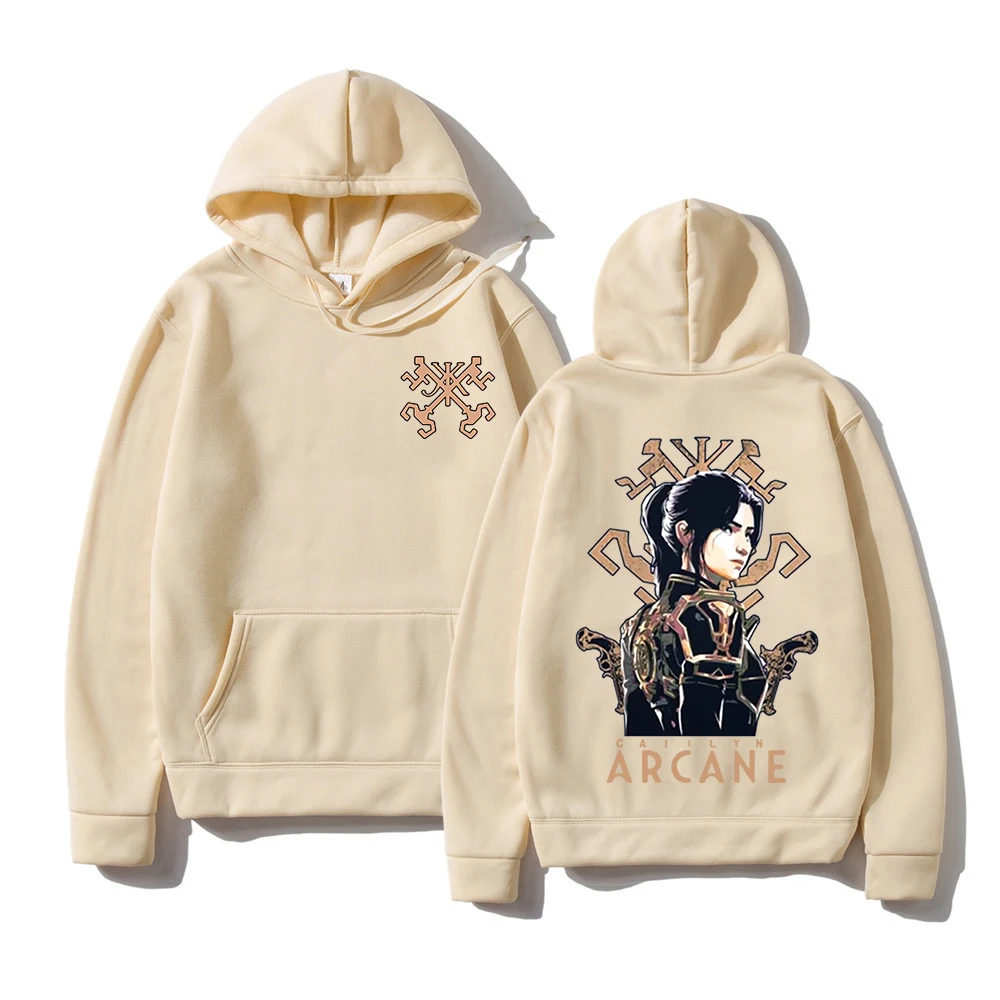 2025 Arcane Season 2 Caitlyn Hoodie 2024 Men/women Hoodies Harajuku Aesthetic Unisex Winter Fleece Pullover Sweatshirt For Fans