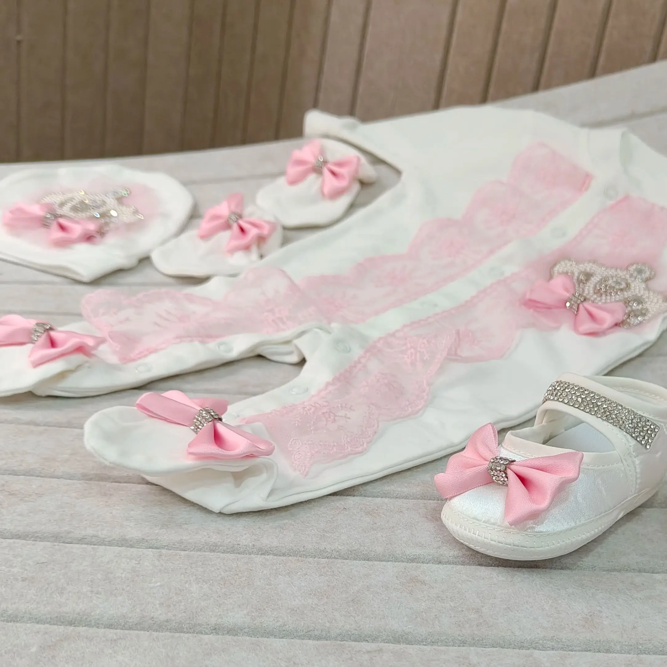 

Добро пожаловать в дом, детский комбинезон, варежки, комплект капота, наряд для детской комнаты, 4 предмета, многослойный наряд, светло-розовый парашют маленькой принцессы