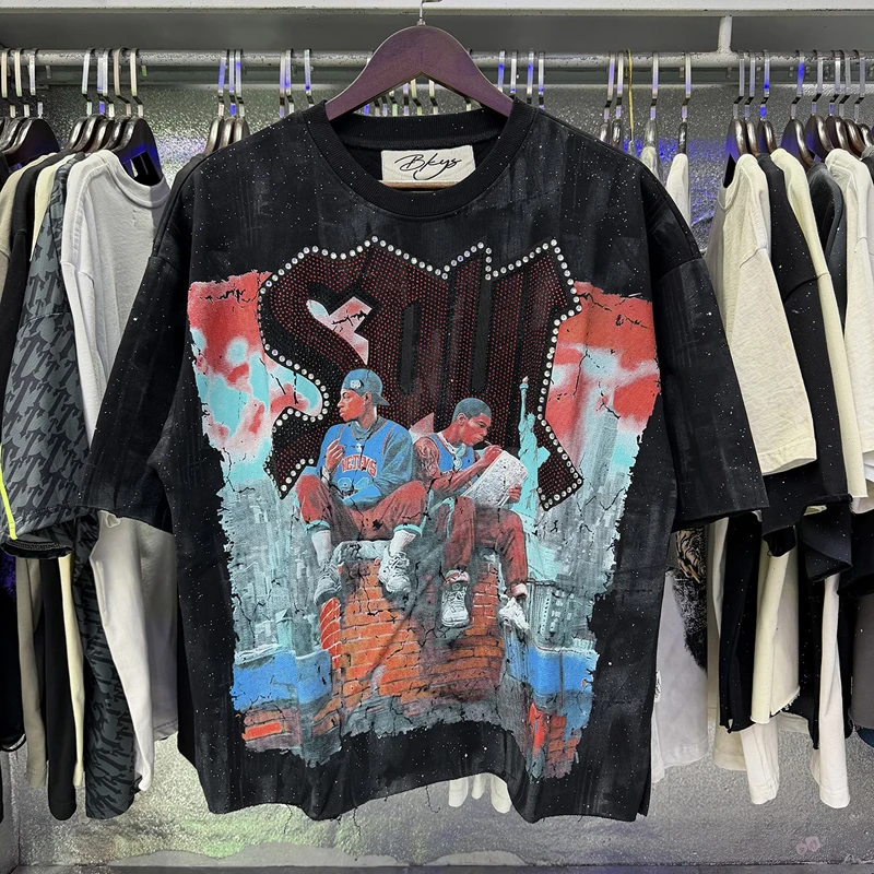 American NEW BKYS Short-sleeved Various Models Set Diamonds Retro Style BKYS Tops Stock