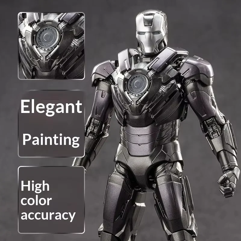 Zd Toys Genuine Iron Man Mk32 Romeo Articulated Action Figure - Marvel Superhero Detailed Paint Model for Desktop Decoration Col - view 5