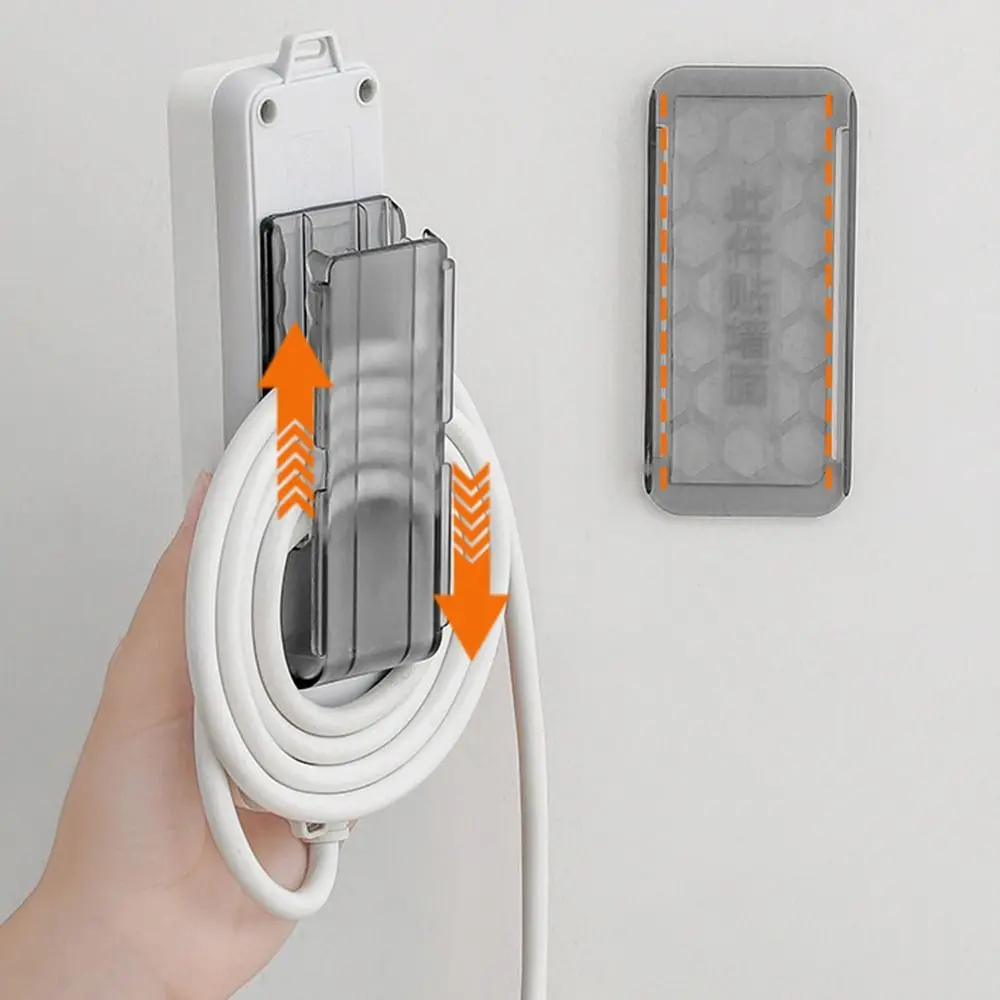 New 2in1 Holder Organizer Self-Adhesive Wall-Mounted Cable Organizer Punch Free Seamless Wire Holder Home Decor