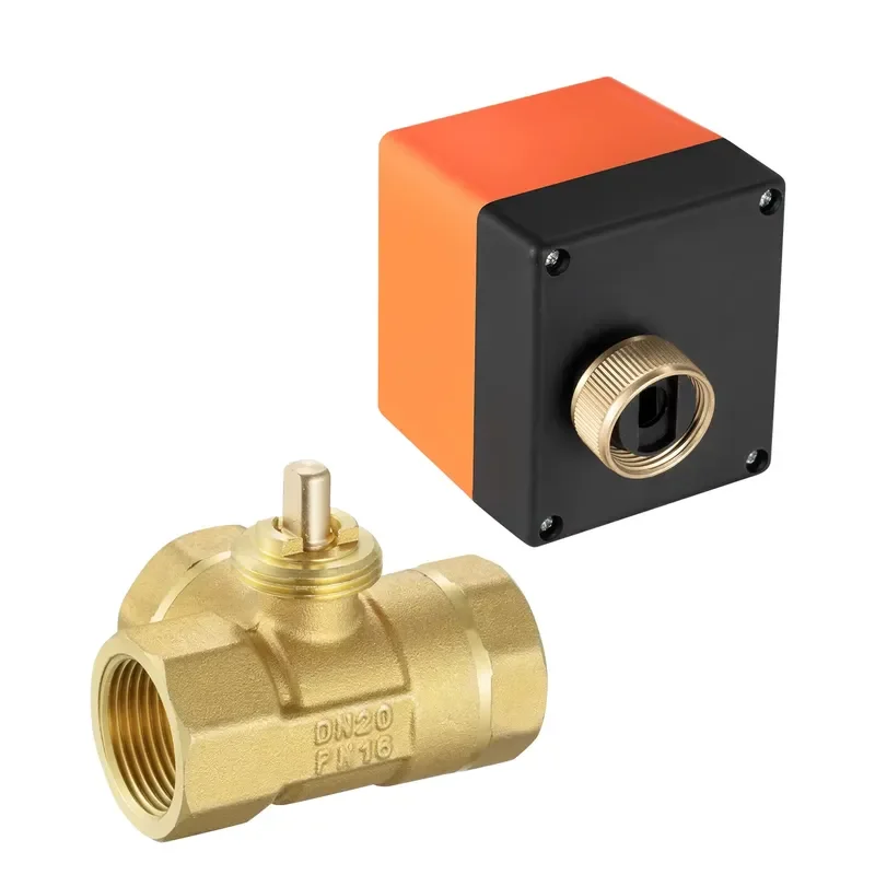 High Quality DN20 1/2 Inch PN16 3 Way Brass Motorized Ball Valve Electric Actuator OEM CE Certified IP54 Water 200 psi