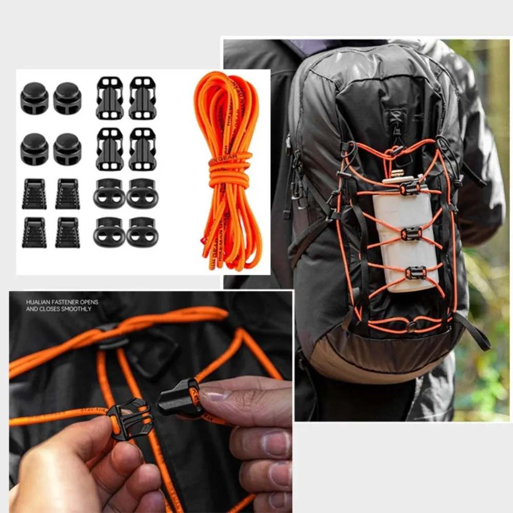 Outdoor Mountaineering Backpack Fixed Binding Rope Hiking Backpack Transform The Elastic Rope Picnic Bag DIY Expansion Rope