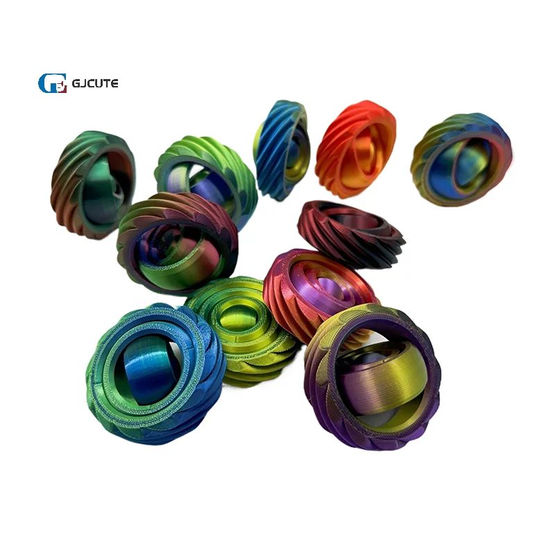 

1 шт. О-образный гироскоп на кончике пальца, гравитационное вращение, облегчение тревоги, декомпрессия, крутая игрушка, вращающийся шар с 3D принтом, игрушки