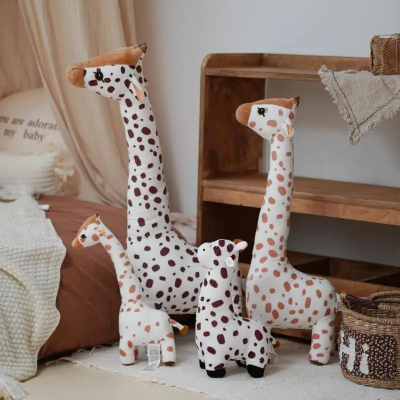 2025 جديد الأصلي الزرافة غرفة المعيشة الطابق الديكور دمية أفخم دمية يمكن لدغة ووقوف ديكورات منزلية جديدة