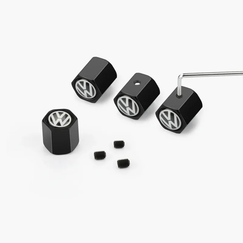 

4PCS Car Accessories metal Wheel Tire Valve Caps for VW Volkswagen Golf Polo Passat sharan jetta Touran auto Accessories styling
