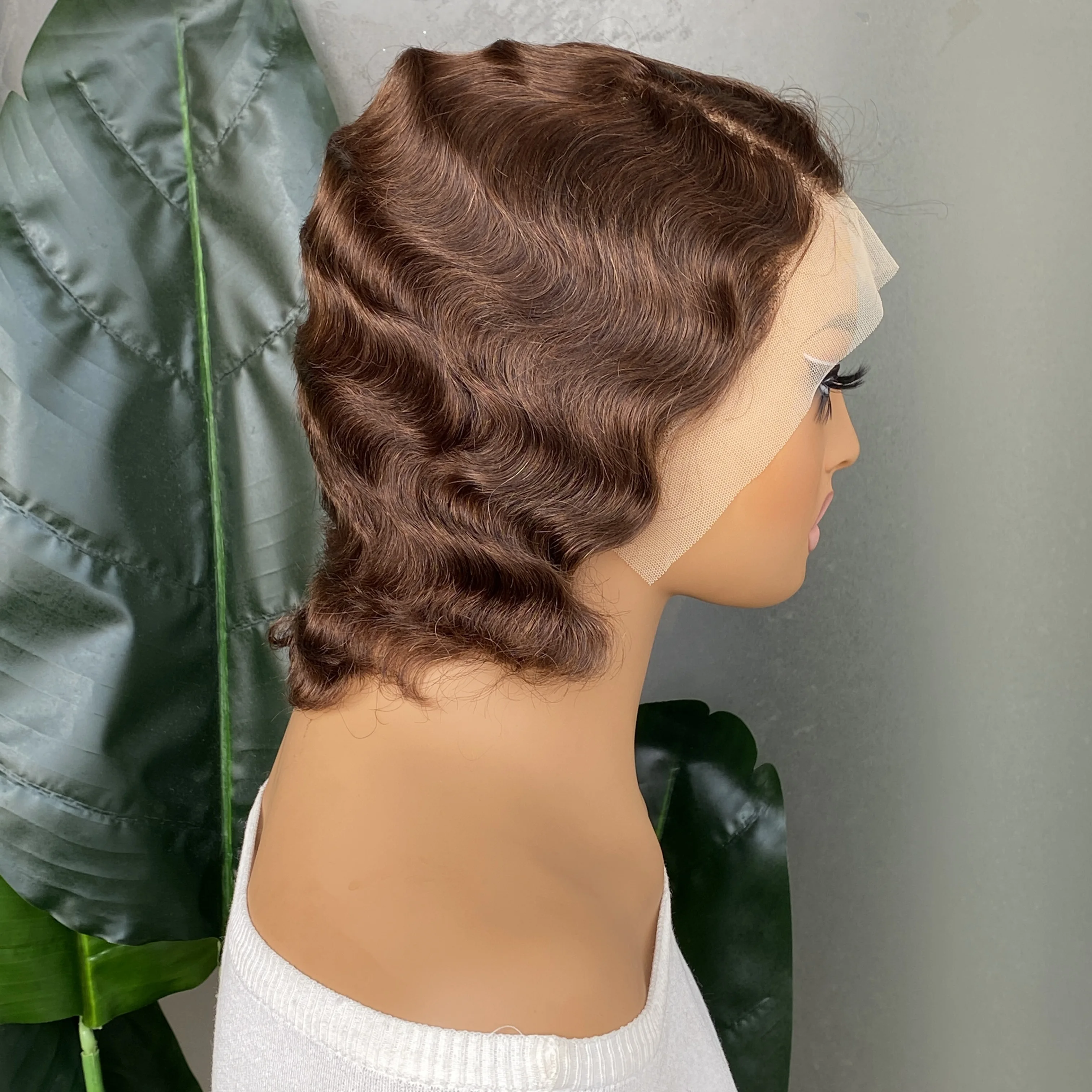Women's Glueless Wavy Pixie Cut Wig