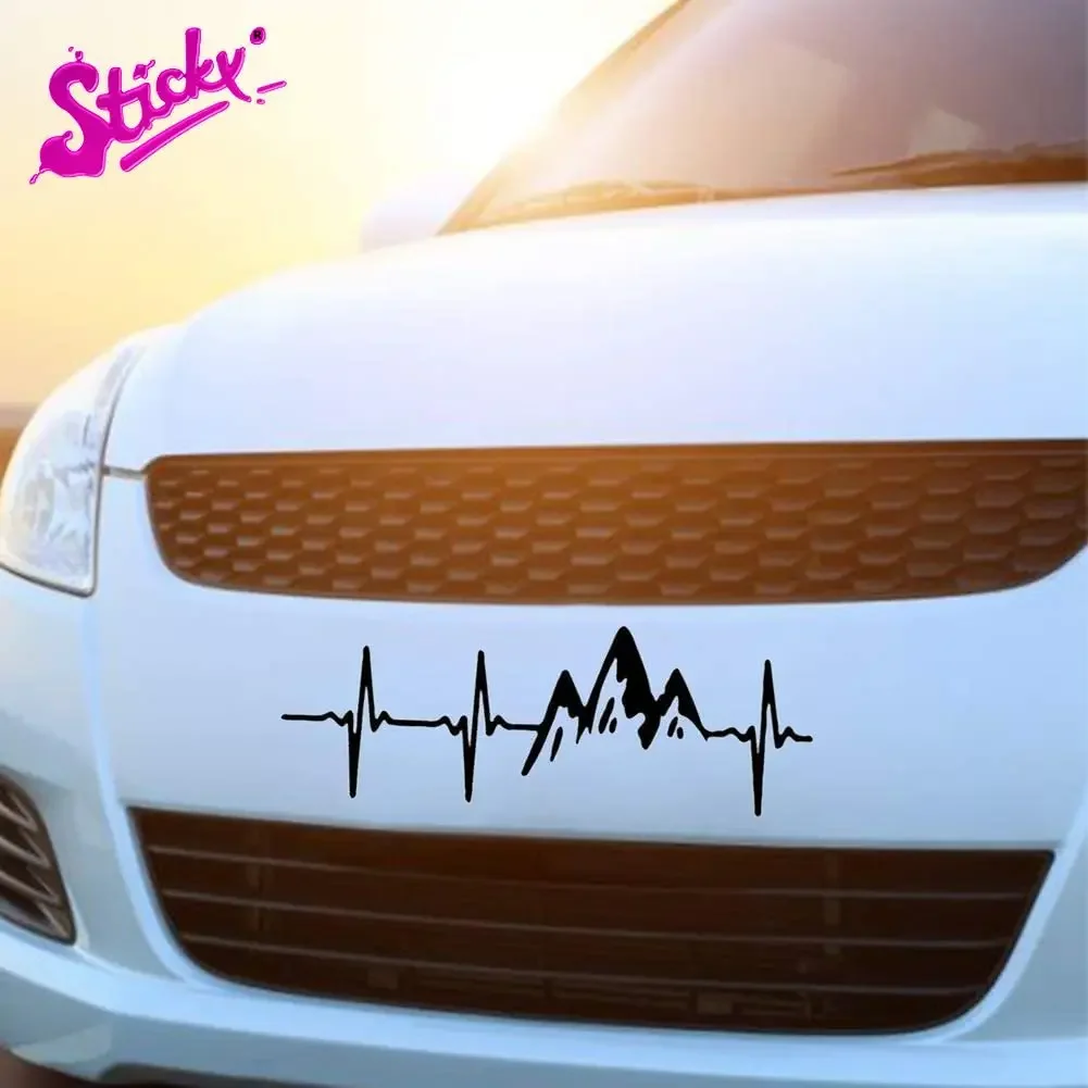 

Reflective Car Sticker with Climbing ECG Style Safety Warning Waterproof Heat Resistant Easy To Tear Does Not Hurt The Car