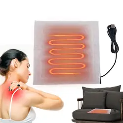Auto Foldable Electric Heating Cushion 5V USB Heating Pad Warmer Winter Car Seat Heater Film Cover For Neck Shoulder Back Warm
