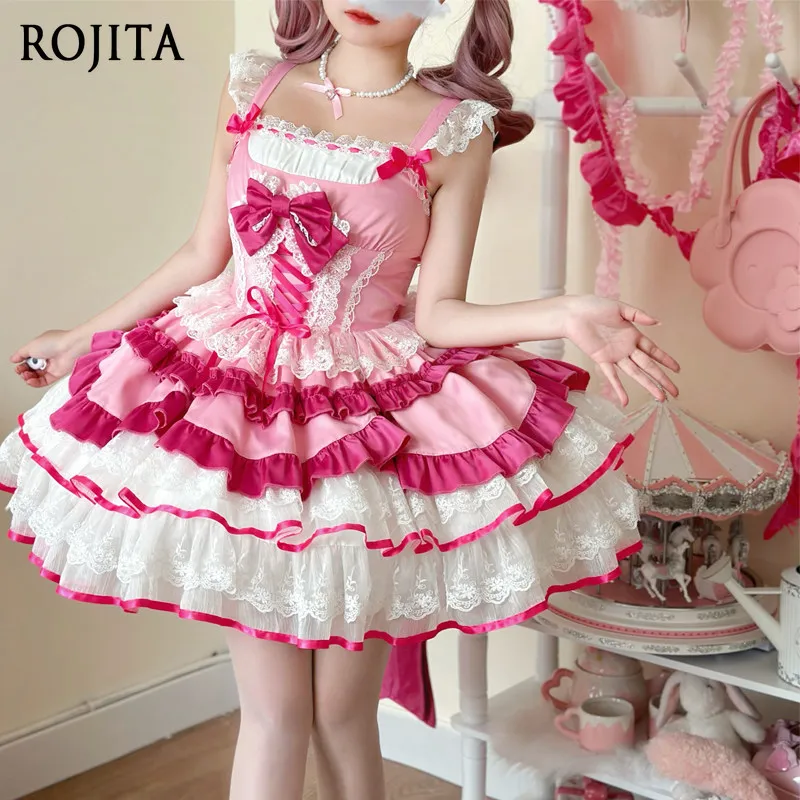 

Original Design Lolita JSK Suspender Dress for Women 2026 New Sleeveless Cake Dress Spring Summer Mini Lolita Dress