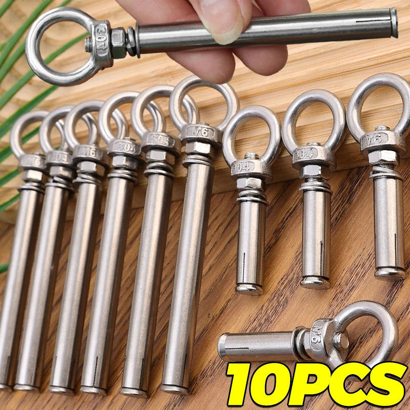 

Ring Lifting Expansion Eyebolt Bolt Stainless Steel Wall Concrete Brick Anchor Bolt Universal Ring Expansion Screws M6x50 M6x100