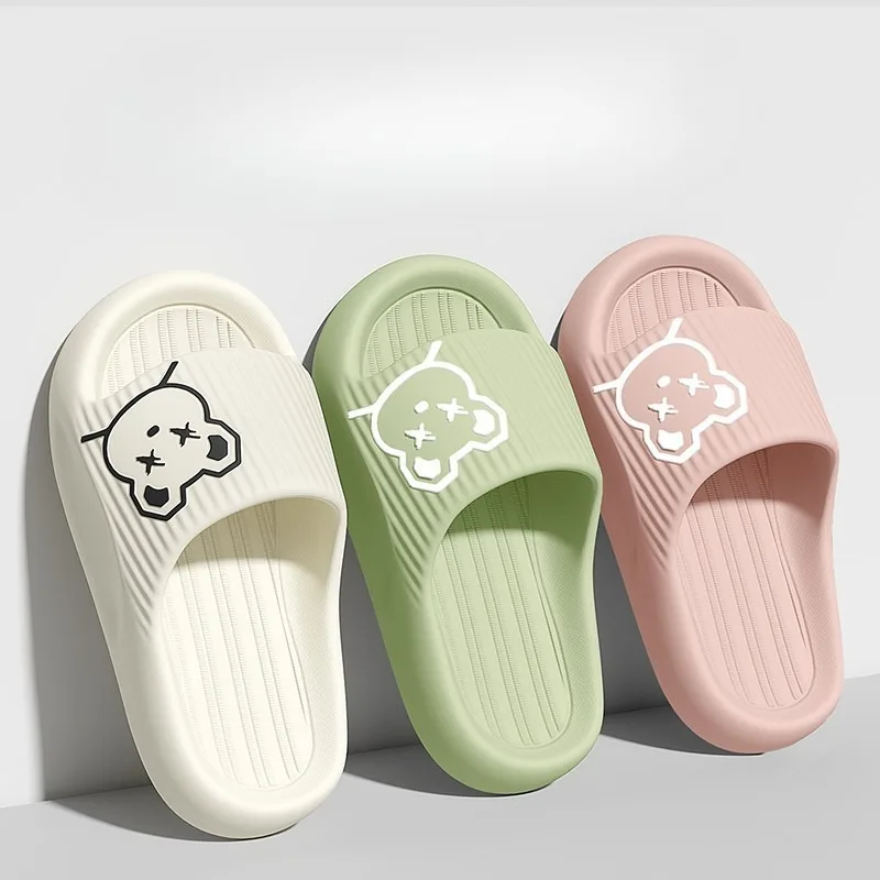 

Белые толстые тапочки на платформе, женские легкие домашние шлепанцы из ЭВА на мягкой подошве, женские летние удобные нескользящие пляжные шлепанцы