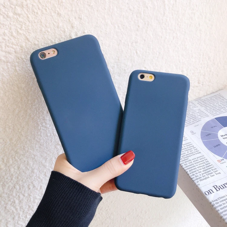 Navy blue Matte Phone Case For xiaomi redmi note 9 9t 8 8t 7 6 5 4 Pro 9A 9C 9 Prime 8a 7a 6 6A 5 Plus S2 Silicone TPU Cover