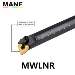 MANF Lathe Cutters 18mm 25mm S20R-MWLNR08 Internal Turning Tools Large Platen ClampingTurning ToolHolders For WNMG080404 Inserts