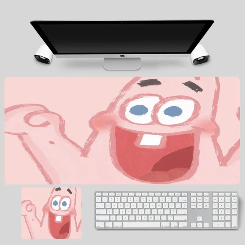 Kawaii Cartoon Mouse Pad Extra Large SpongeBob SquarePants Male and Female Office High Beauty Desk Mat Computer Keys