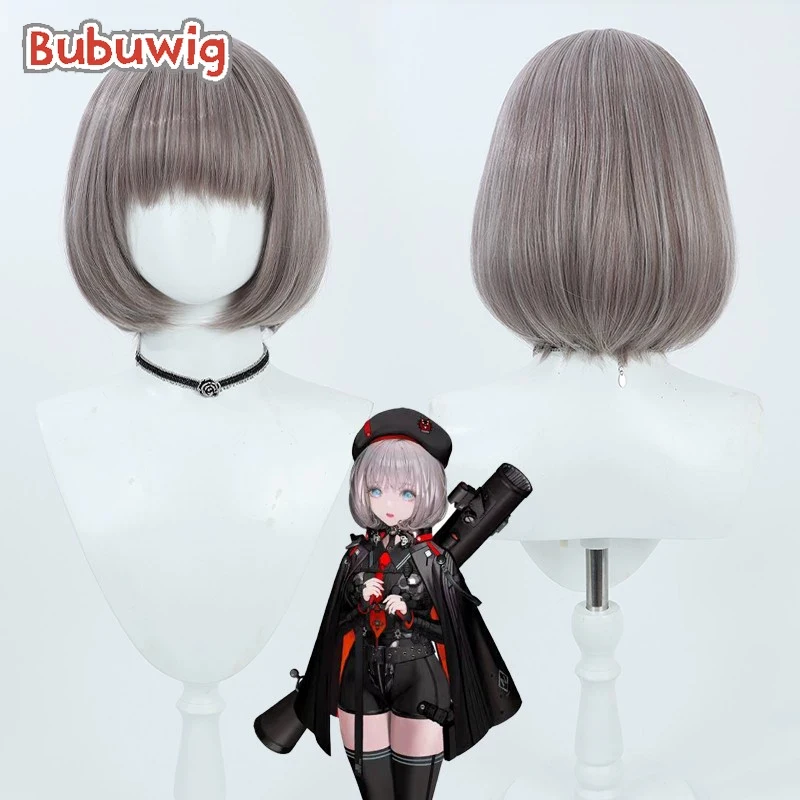 

Bubuwig Synthetic Hair Vesti Cosplay Wigs Game Nikke The Goddess of Victory Vesti 30cm Short Mixed Brown Bobo Wig Heat Resistant