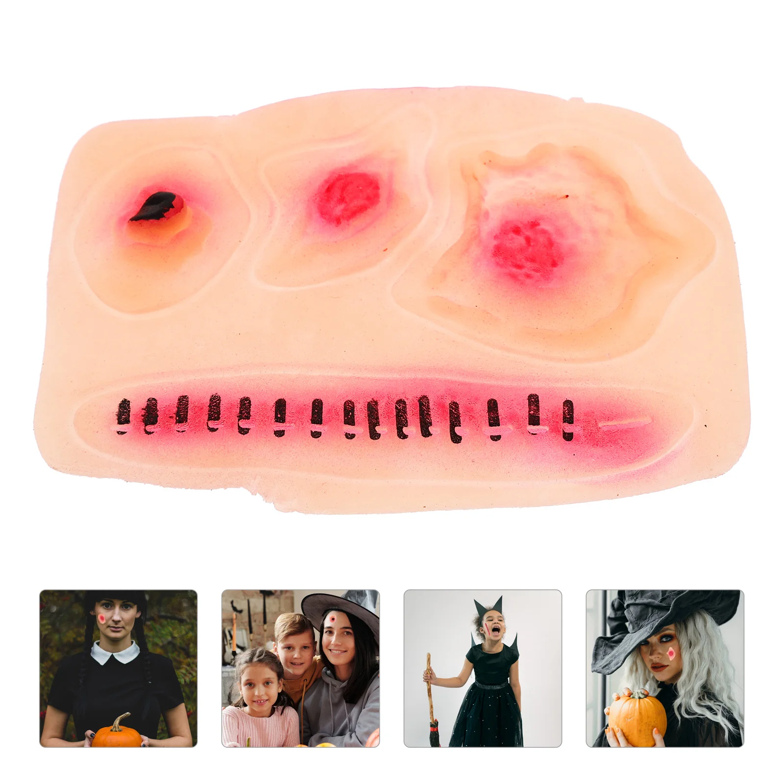 

Halloween Simulation Scar Stickers Decor Wound for Fake Scars Soft Rubber Pattern