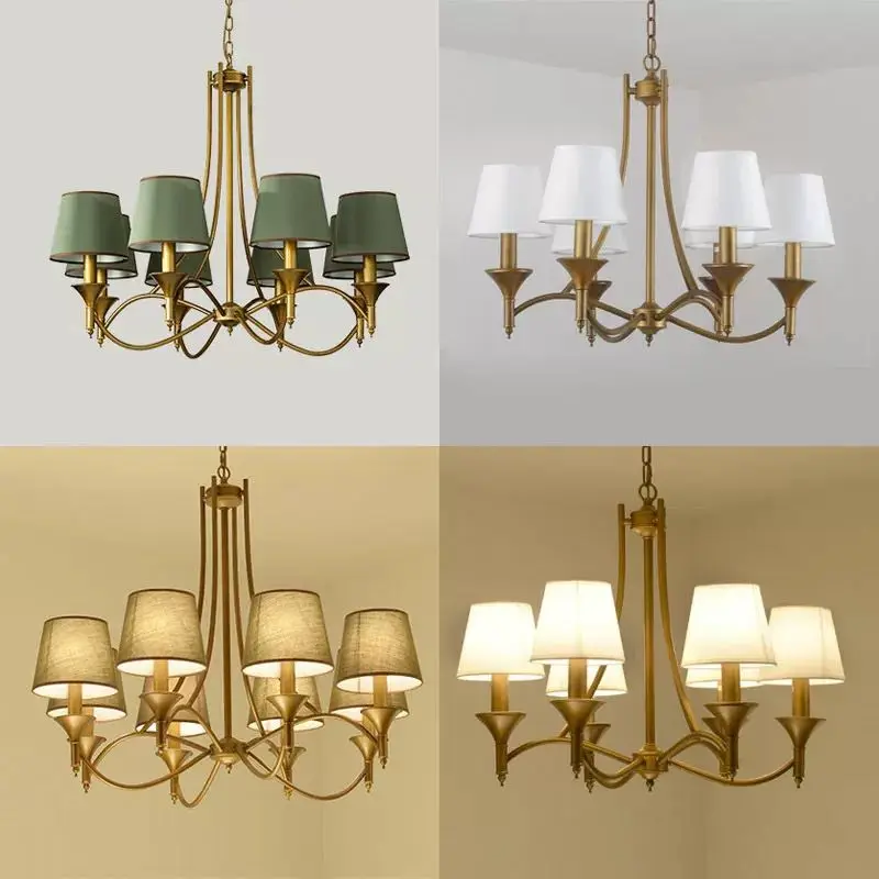 country chandelier Nordic  bedroom dining room lamp children room iron art blue style Mediterranean Pendant