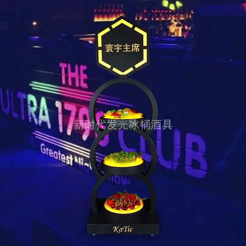Bar KTV Luminous Fruit Plate Multi-layer Creative Snack Snack Fruit Plate Special LED Shelf