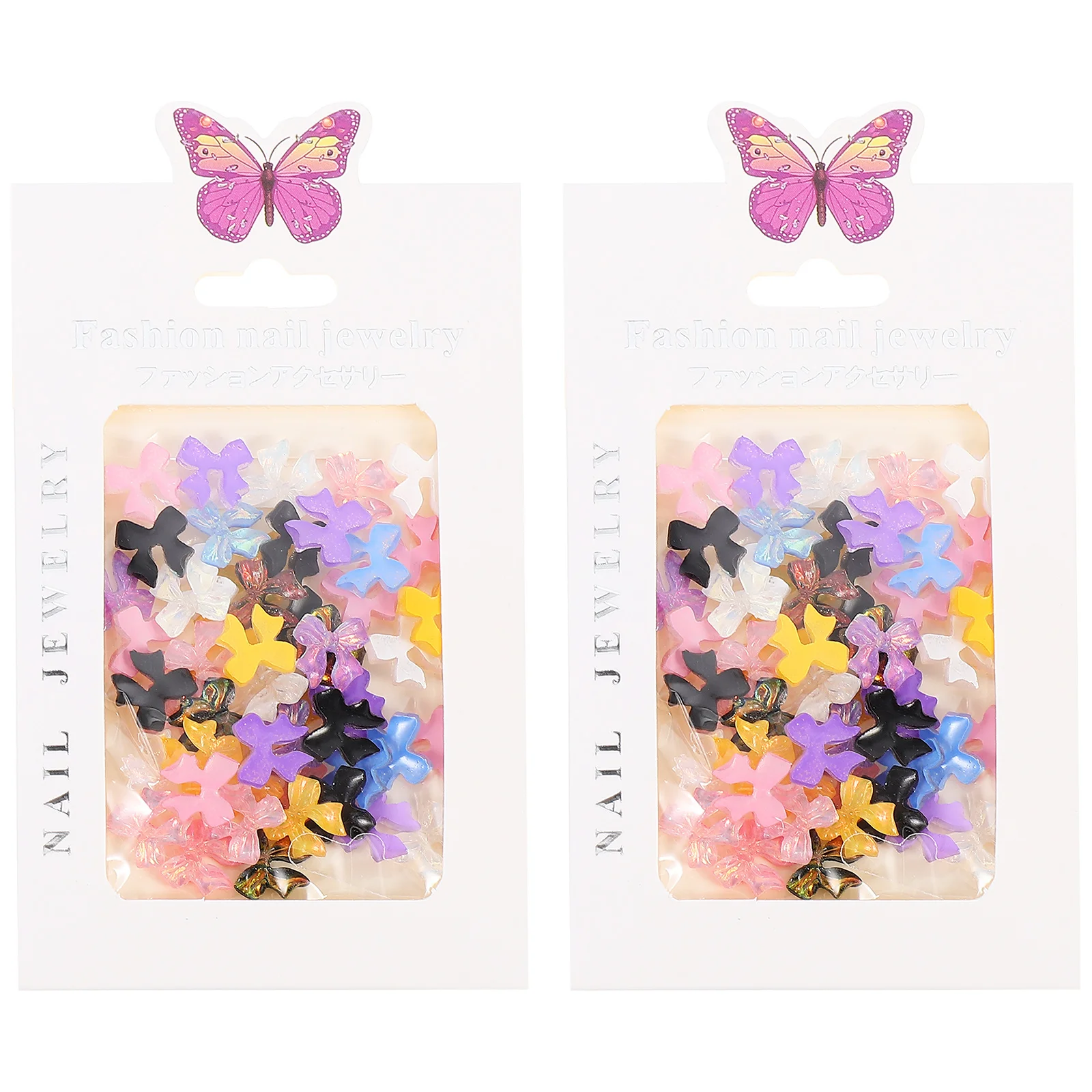 100 قطع الانحناء سحر الراتنج القوس زينة صالون الأظافر اكسسوارات النساء مسمار الشارات لوازم الراين ديكور فني #2