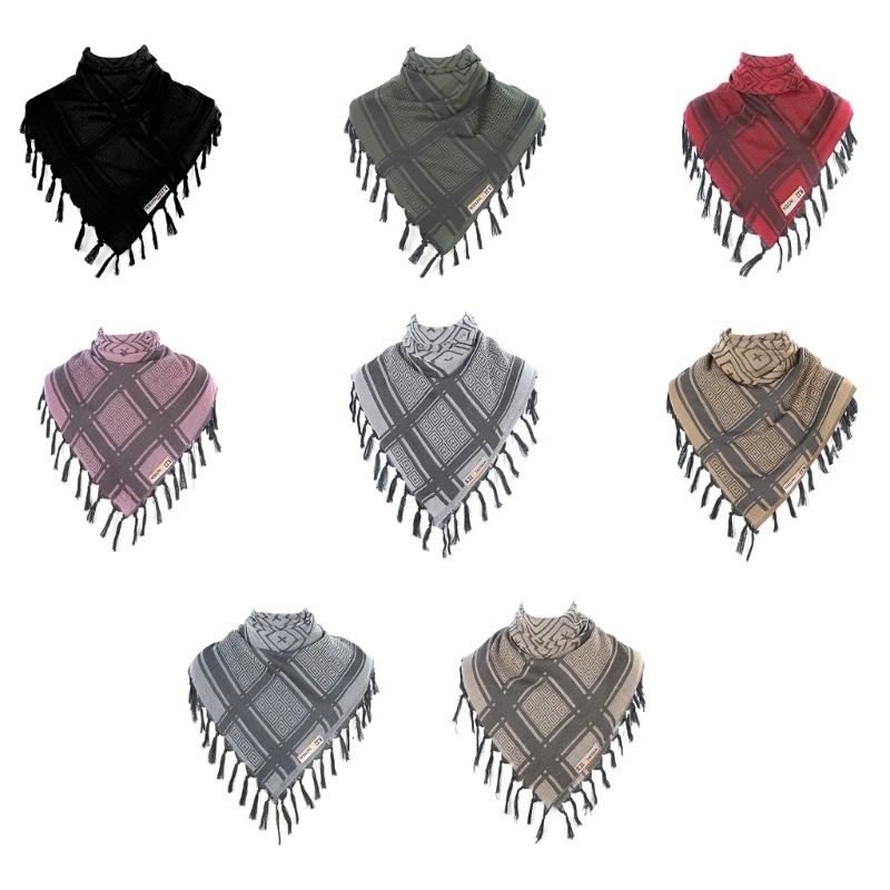 

Shemagh Desert Scarf Skull Pattern Arab Keffiyeh Shawl Wrap Fringed Tassels Scarves Bandana Head Wraps for Men and Women NEW