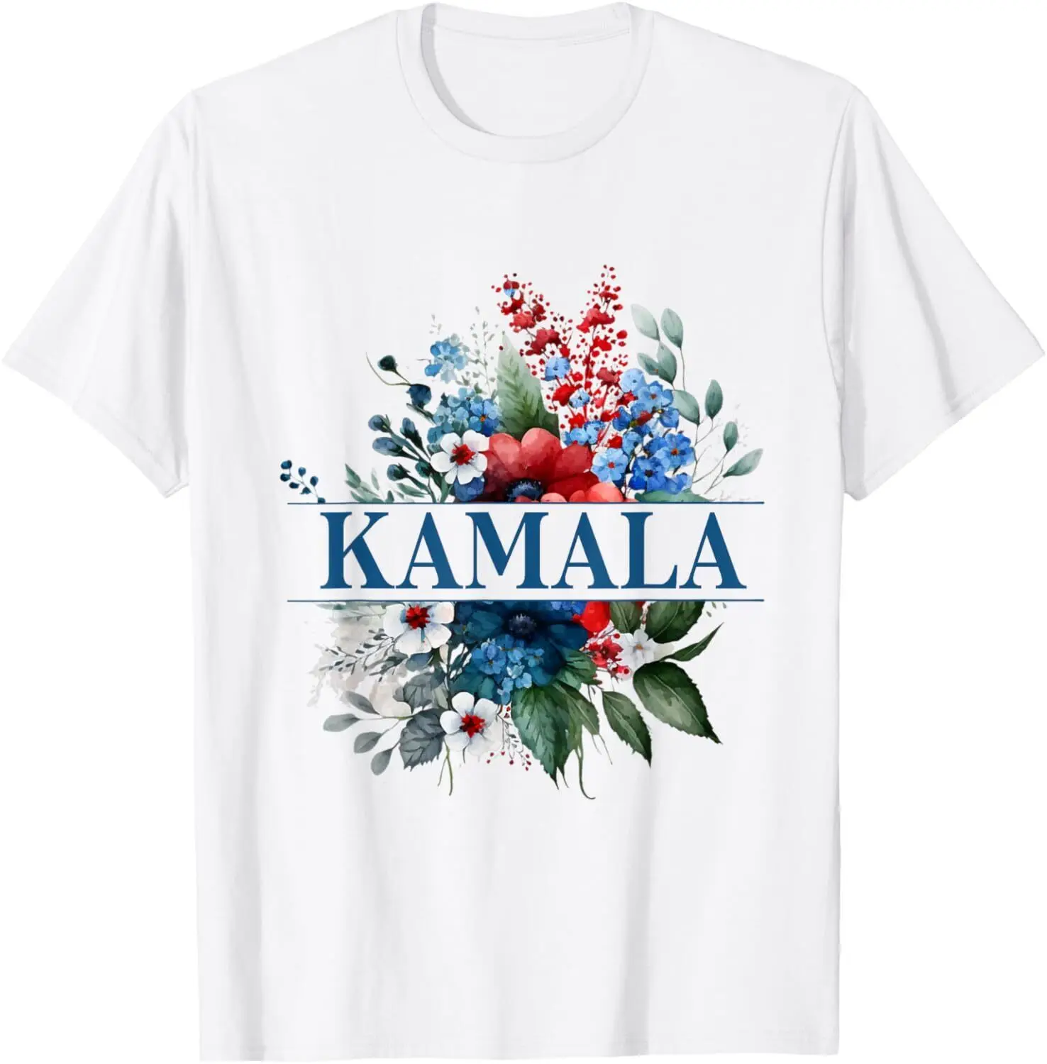 Kamala Harris Cute floral feminine Flowers Election 2024 T-Shirt