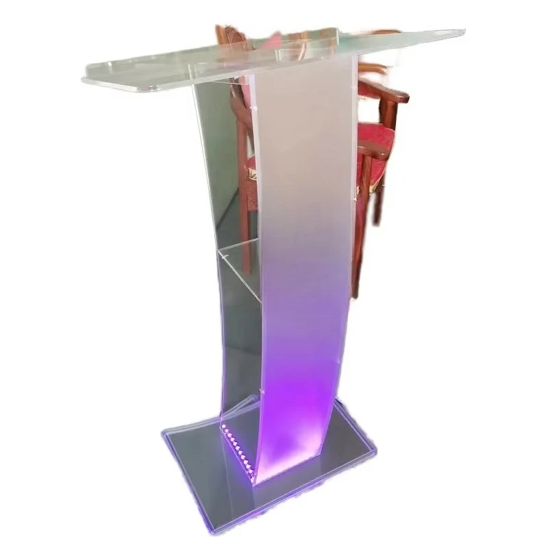 Transparent LED lighting for polished acrylic pulpits, pulpits, and church pulpits