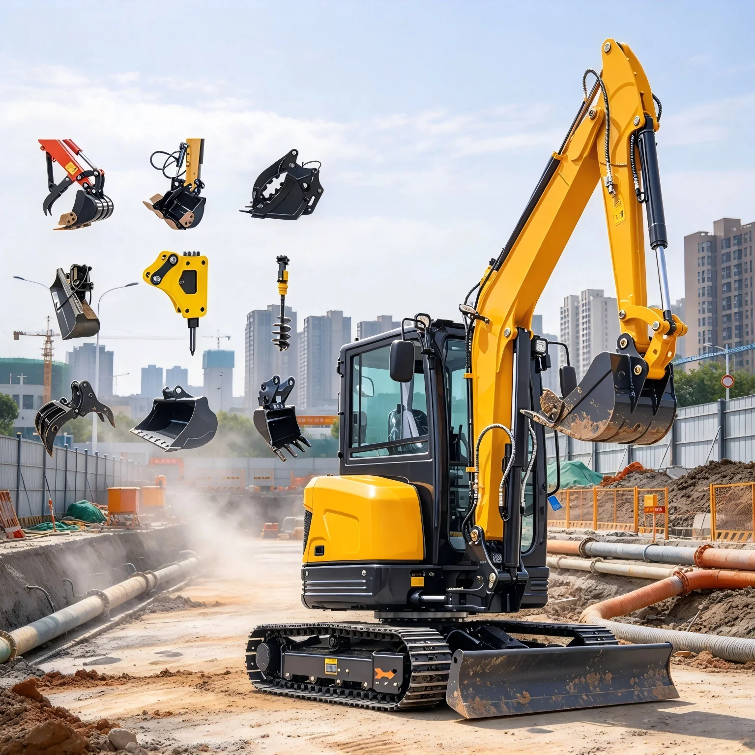Stable Performance 2.5 Ton Mini Excavator Closed Cabin Heating System Hydraulic Digger For Cold Area Outdoor Construction